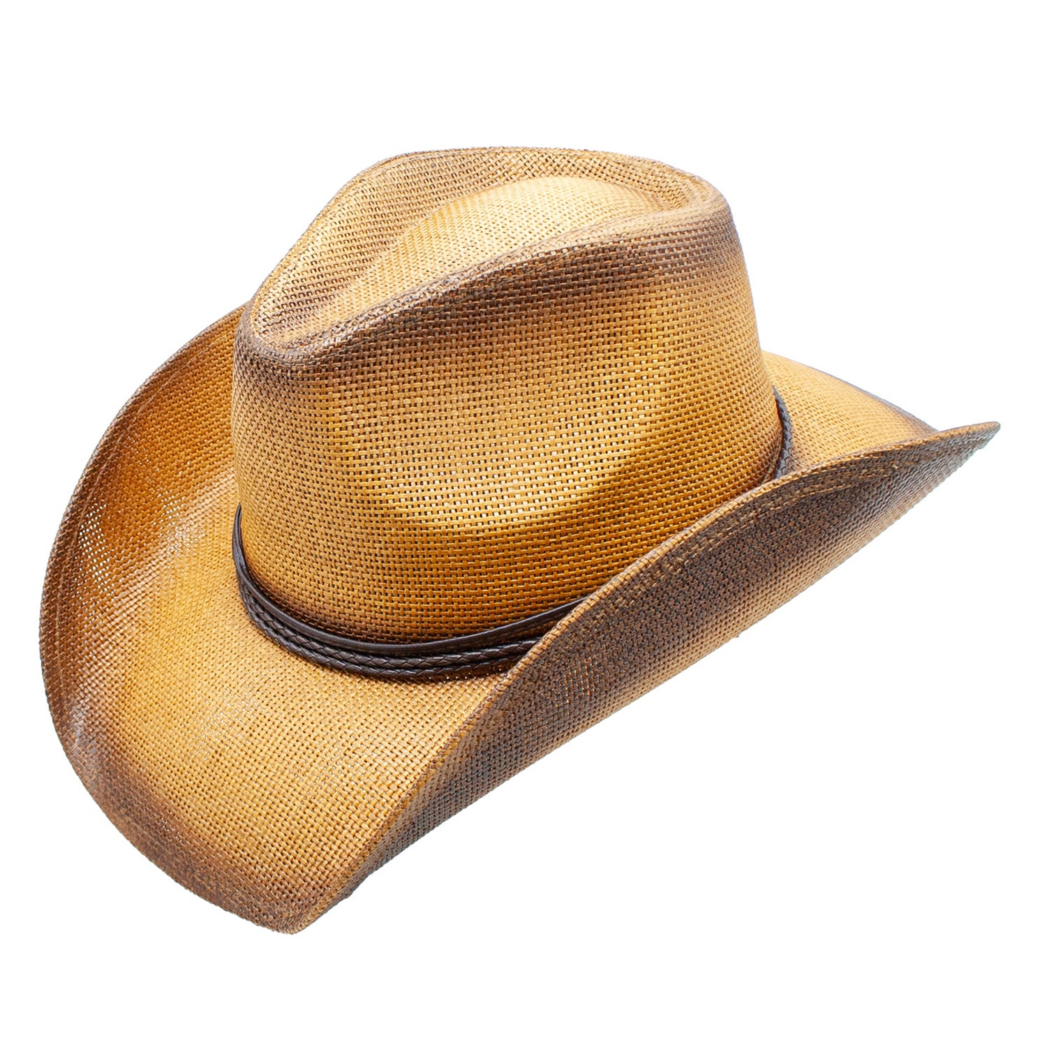 Monument Toyo Straw 3.5 Inch Brim Braided Cowboy Drifter Hat Doba Default